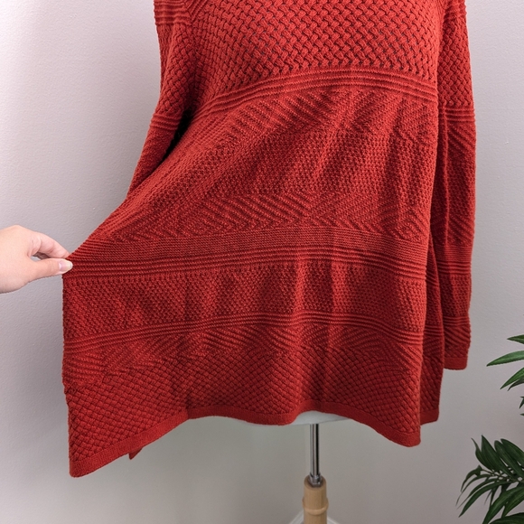Eight Eight Eight Oversized Crochet Knit Sweater Burnt Orange XL - Picture 4 of 9